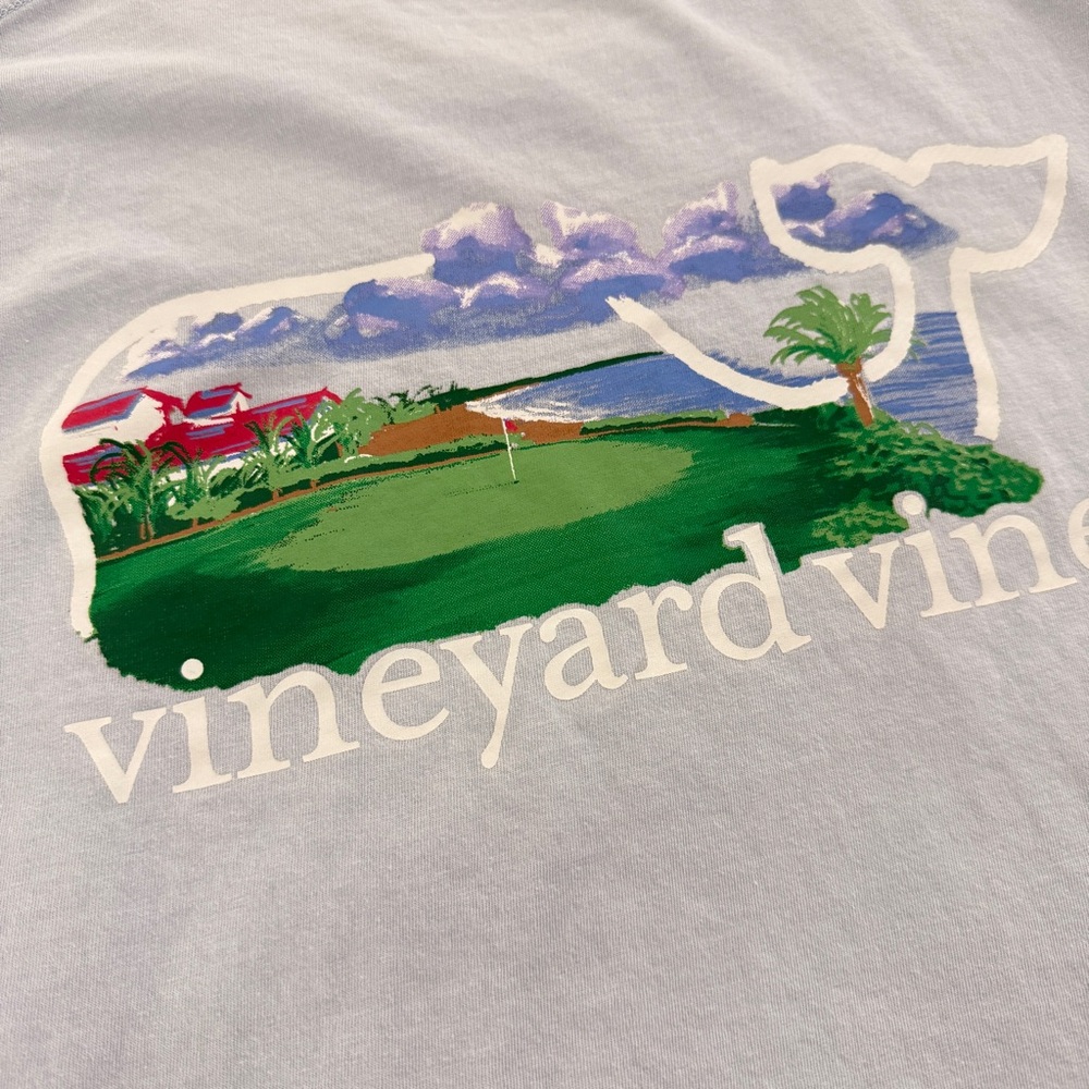 Vineyard Vines Mens Golf Whale Tee Light Blue
